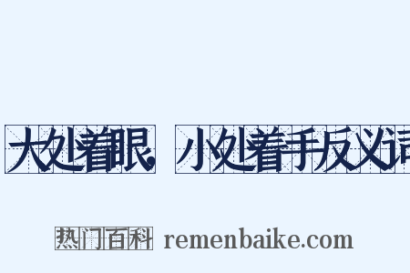 大处着眼，小处着手反义词是什么意思的图片